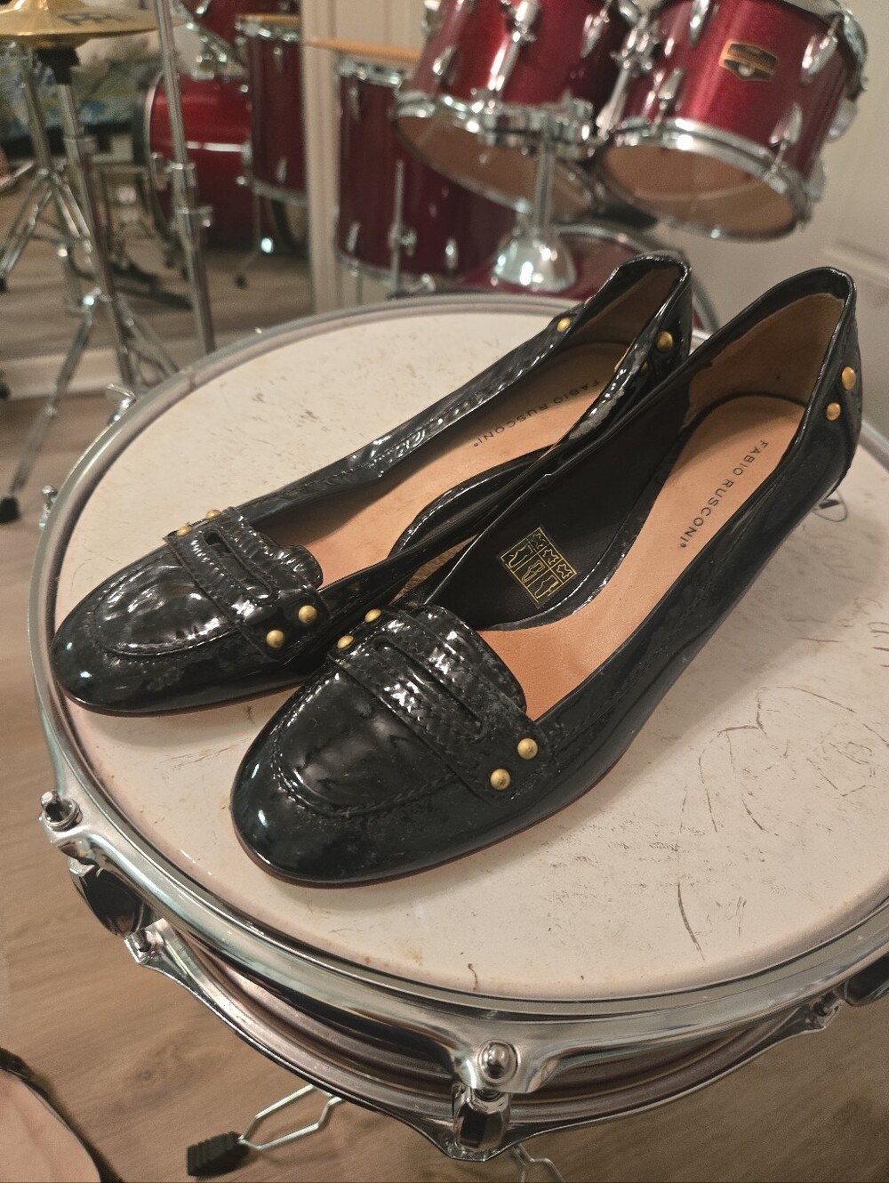 NWD Fabio Rusconi Patent Leather Pump Sz 38 made in italy